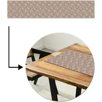 MuchoWow Tafelloper 200x40 cm - Tafelmat vinyl Oosters - Bloemen - Beige - Grijs - Tafeldecoratie - Tafelversiering - Keuken decoratie - Tafel versiering