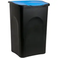 DNA Prullenbak 50 Liter - Prullenbak - Prullenbakken - Zwart en Blauw - 39cm x 37cm x 56cm