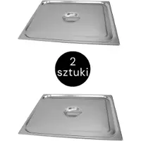 Mega -M Gastronorm Deksel - GN 2/1 Set van 2 stuks - 650x530 mm - Roestvrij Staal