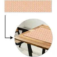MuchoWow Tafelloper 200x50 cm - Tafelmat vinyl Patroon - Retro - Kleur - Tafeldecoratie - Tafelversiering - Keuken decoratie - Tafel versiering
