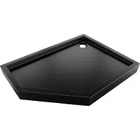 Mexen Flow+ vijfhoekige douchebak rechts 100 x 80 , zwart mat - 46P708010RH