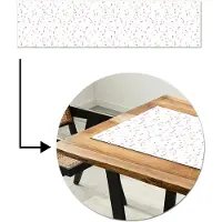 MuchoWow Tafelloper 200x50 cm - Tafelmat vinyl Wit - Vormen - Kleuren - Tafeldecoratie - Tafelversiering - Keuken decoratie - Tafel versiering