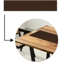 MuchoWow Tafelloper 150x30 cm - Tafelmat vinyl Planken - Hout - Donkerbruin - Tafeldecoratie - Tafelversiering - Keuken decoratie - Tafel versiering