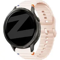 Bandz Siliconen 'Wave' bandje geschikt voor Garmin Vivoactive 4s / Vivomove 3s / Venu 4 - 41mm / Venu 3s / Venu 2s / Forerunner 265s / Forerunner 255s - Lichtroze
