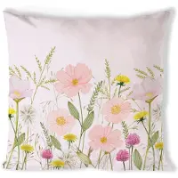 Ambiente Kussenhoes 40 x 40 cm, Pastel Bloemen Roze