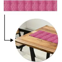 MuchoWow Tafelloper 150x30 cm - Tafelmat vinyl Leer - Roze - Structuur - Tafeldecoratie - Tafelversiering - Keuken decoratie - Tafel versiering