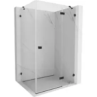 Mexen Lunar recht openslaande douchecabine 80 x 90 , transparant, zwart - 834-080-090-70-00-P