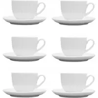 Lubiana Daisy Porseleinen Kopjes & Schotels (12-delig, 6 personen)