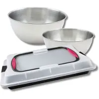 Zenker Bakken set bakplaat 42 x 29 cm met deksel, 2 mengkommen en 1 spatel