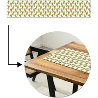 MuchoWow Tafelloper 200x40 cm - Tafelmat vinyl Vintage - Ananas - Blad - Tafeldecoratie - Tafelversiering - Keuken decoratie - Tafel versiering