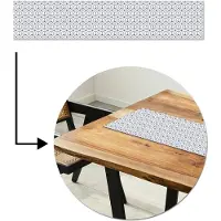 MuchoWow Tafelloper 150x30 cm - Tafelmat vinyl Anker - Haven - Blauw - Wit - Tafeldecoratie - Tafelversiering - Keuken decoratie - Tafel versiering
