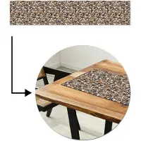 MuchoWow Tafelloper 200x40 cm - Tafelmat vinyl Matte - Lichte - Stenen - Tafeldecoratie - Tafelversiering - Keuken decoratie - Tafel versiering