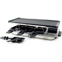 Aura Gourmetstel 8 personen - Gourmetstellen - Gourmet - Zwart en Zilver -‎ 26cm x 51cm x 13cm