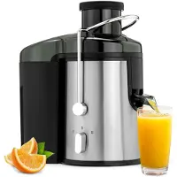 Aura Sapcentrifuges groenten en fruit - Sapcentrifuges - Slowjuicer - Zwart roestvrij staal - ‎10cm x 10cm x 10cm