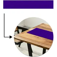 MuchoWow Tafelloper 180x30 cm - Tafelmat vinyl Paars - Heuvels - Bloesem - Tafeldecoratie - Tafelversiering - Keuken decoratie - Tafel versiering
