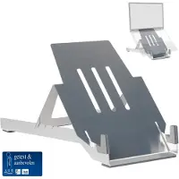 R-Go Tools R-Go Riser Basic - Ergonomische Laptop Standaard Verstelbaar - Hylite Aluminium - 10-22 inch - Laptophouder - Zilver