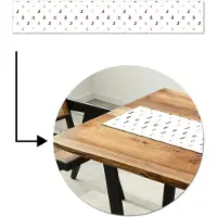 MuchoWow Tafelloper 180x30 cm - Tafelmat vinyl Illustratie - Kerstsymbolen - Wit - Tafeldecoratie - Tafelversiering - Keuken decoratie - Tafel versiering