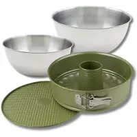Zenker Bakkerset met springvorm en savarinvorm 26 cm, 2 mengkommen en spatel
