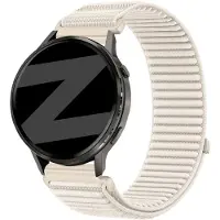 Bandz Nylon 'Wave' bandje geschikt voor Garmin Vivoactive 4s / Vivomove 3s / Venu 4 - 41mm / Venu 3s / Venu 2s / Forerunner 265s / Forerunner 255s - Sterrenlicht