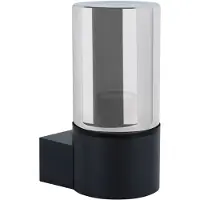 Strühm BERYL - Buiten Wandlamp - Luxery wandlamp - 1 X E27 Fitting - Zwart - Spiegel Glas / Kunststof - IP54
