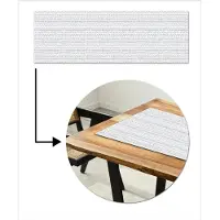 MuchoWow Tafelloper 150x50 cm - Tafelmat vinyl Grijs - Patroon - Stippen - Tafeldecoratie - Tafelversiering - Keuken decoratie - Tafel versiering