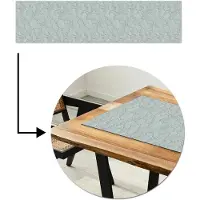 MuchoWow Tafelloper 200x50 cm - Tafelmat vinyl Blauw - Steen - Fragmenten - Tafeldecoratie - Tafelversiering - Keuken decoratie - Tafel versiering