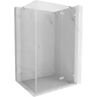 Mexen Lunar draaideur douchecabine rechts 75 x 90 , transparant, geborsteld nikkel - 834-075-090-97-00-P