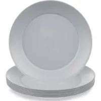 Orion Dessertborden Plastic Grijs 20,5 cm 6 stuks - Set - Taart Bordjes - Bord - Ontbijtbord - Borden