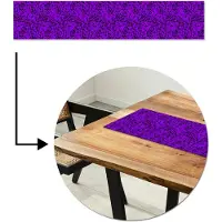 MuchoWow Tafelloper 150x30 cm - Tafelmat vinyl Panterprint - Paars - Patroon - Tafeldecoratie - Tafelversiering - Keuken decoratie - Tafel versiering