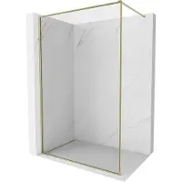 Mexen Kioto-XF douchewand Walk-in met frame 70 x 202 , transparant 10 mm, goud - 800-070-104-50-00-X