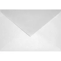 Netuno Metallic (parelmoer) witte enveloppen C6 - 114 x 162 mm - A6 - 25 stuks - NK natgelijmde - 120 gram - Aster Metallic -