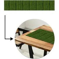 MuchoWow Tafelloper 200x40 cm - Tafelmat vinyl Gebogen - Stokken - Groen - Bamboe - Tafeldecoratie - Tafelversiering - Keuken decoratie - Tafel versiering