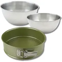 Zenker Bakkersset met 26 cm springvorm, 2 mengkommen en spatel