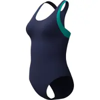 Speedo Colorblock Racerback Swimsuit Blauw UK 34 Vrouw