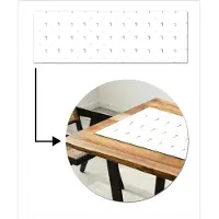 MuchoWow Tafelloper 150x50 cm - Tafelmat vinyl Patroon - Sterren - Zuurstok - Wit - Tafeldecoratie - Tafelversiering - Keuken decoratie - Tafel versiering
