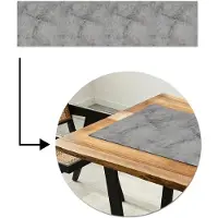 MuchoWow Tafelloper 200x50 cm - Tafelmat vinyl Beton - Grijs - Patronen - Tafeldecoratie - Tafelversiering - Keuken decoratie - Tafel versiering