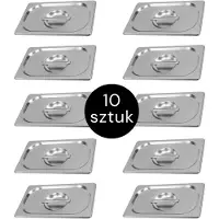 Super Merchant -M Gastronorm Deksel - GN 1/4 Set van 10 stuks - 265x162 mm - Roestvrij Staal