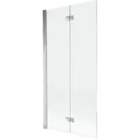 Mexen Mist badwand 2-delige links 90 x 150 , transparant, chroom - 8A9-090-002-01-00-L
