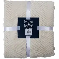 Mars & More Plaid Visgraat Off White 140x200cm