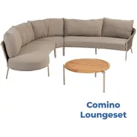 4 Seasons Outdoor Loungeset Comino Terre Set 3 delig 5 zits Yoga Koffietafel 4SO Bank Stoelen