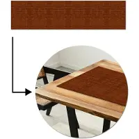 MuchoWow Tafelloper 200x50 cm - Tafelmat vinyl Krokodil - Leer - Karamel - Bruin - Tafeldecoratie - Tafelversiering - Keuken decoratie - Tafel versiering