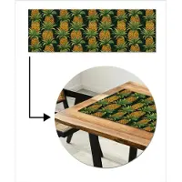 MuchoWow Tafelloper 150x50 cm - Tafelmat vinyl Illustratie - Patroon - Ananas - Tafeldecoratie - Tafelversiering - Keuken decoratie - Tafel versiering