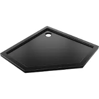 Mexen Flow vijfhoekige douchebak slim 80 x 80 , zwart mat - 46P708080