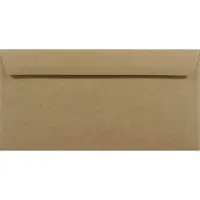 Netuno Ecologische bruine enveloppen DL - 110 x 220 mm - 50 stuks - NK natgelijmde - 100 gram - Eko Design -