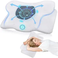 Aura Hoofdkussen Nekklachten - Ergonomisch Hoofdkussen - Hoofdkussen - Neksteun - Traagschuim- Wit- 60cm x 34cm x 13cm