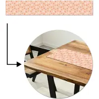 MuchoWow Tafelloper 180x30 cm - Tafelmat vinyl Zee - Dieren - Roze - Zeesterren - Tafeldecoratie - Tafelversiering - Keuken decoratie - Tafel versiering