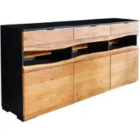 Invicta Dressoir GRAND ACACIA 180 cm, acaciahout, natuurlijke rand met LED-verlichting - 44095