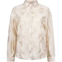NUKUS Dames Blouses Nola Blouse Embroidery - Creme - Maat S