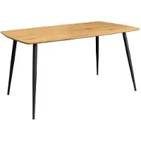 Invicta Eettafel APARTMENT 120 cm, natuurlijke eikenhoutlook met zwart metalen frame - 47063