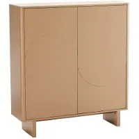 Riess Highboard SAVOY 130 cm 3D naturel met travertijnmarmeren keramisch blad - 47800